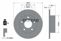 2x Bremsscheibe Hinterachse für AUDI A6 C5 Avant