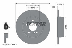 2x Bremsscheibe Hinterachse für MERCEDES-BENZ E-KLASSE T-Model
