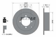 2x Bremsscheibe Hinterachse für MITSUBISHI HYUNDAI KIA FTO Coupe GALANT VII