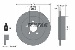 2x Bremsscheibe Hinterachse für CHRYSLER DODGE PLYMOUTH CIRRUS LE BARON