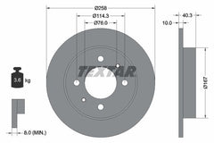 2x Bremsscheibe Hinterachse für HYUNDAI COUPE I ELANTRA III Stufenheck LANTRA