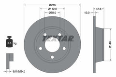 2x Bremsscheibe Hinterachse für AUDI A6 C5 Avant ALLROAD