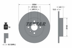 2x Bremsscheibe Hinterachse für OPEL COMBO Tour MERIVA A Großraumlimousine