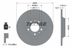 2x Bremsscheibe Hinterachse für CITROËN PEUGEOT C5 III Break 407 SW 508 I 607