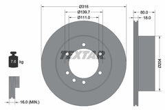 2x Bremsscheibe Hinterachse für NISSAN PATROL GR IV V Wagon