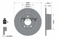 2x Bremsscheibe Hinterachse für BMW 1 3 Coupe