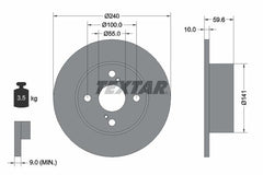 2x Bremsscheibe Hinterachse für TOYOTA COROLLA Liftback