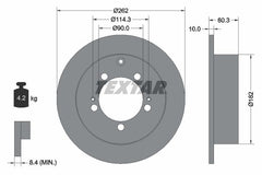 2x Bremsscheibe Hinterachse für CHRYSLER MITSUBISHI SEBRING Coupe ECLIPSE II
