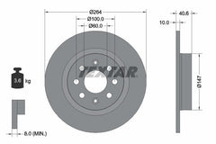 2x Bremsscheibe Hinterachse für FIAT OPEL ABARTH GRANDE PUNTO EVO Van