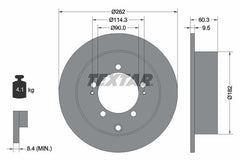 2x Bremsscheibe Hinterachse für MITSUBISHI PAJERO PININ I