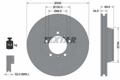 Bremsscheibe Vorderachse links für PORSCHE 911 Cabriolet Targa 718 BOXSTER