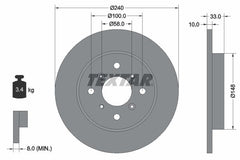 2x Bremsscheibe Hinterachse für SUZUKI BALENO Schrägheck Kombi
