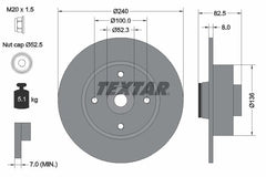 2x Bremsscheibe Hinterachse für NISSAN RENAULT NOTE CLIO III Kasten/Schrägheck