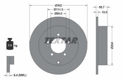 2x Bremsscheibe Hinterachse für CITROËN MITSUBISHI PEUGEOT C4 AIRCROSS