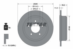 2x Bremsscheibe Hinterachse für JEEP GRAND CHEROKEE I WRANGLER