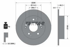 2x Bremsscheibe Hinterachse für HONDA ACCORD VI Coupe