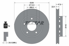 2x Bremsscheibe Hinterachse für AUDI VW A4 B5 Avant PASSAT B5.5 Variant