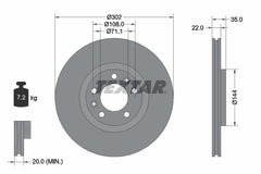 2x Bremsscheibe Hinterachse für CITROËN C6