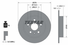 2x Bremsscheibe Hinterachse für FIAT SUZUKI SEDICI SX4 / CLASSIC Stufenheck