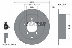 2x Bremsscheibe Hinterachse für MITSUBISHI LANCER VII VIII Sportback