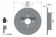 2x Bremsscheibe Hinterachse für SUZUKI IGNIS I