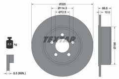 2x Bremsscheibe Hinterachse für CHRYSLER DODGE 300C Touring CHALLENGER Coupe