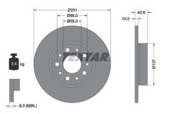 2x Bremsscheibe Hinterachse für FIAT 500L TIPO Stufenheck Schrägheck Kombi