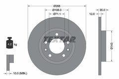 2x Bremsscheibe Hinterachse für CITROËN FIAT OPEL PEUGEOT TOYOTA VAUXHALL DS