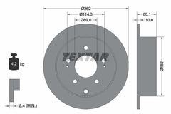 2x Bremsscheibe Hinterachse für MITSUBISHI ECLIPSE IV GALANT IX Stufenheck