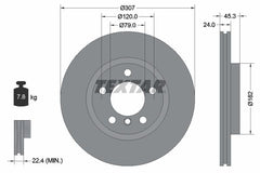 2x Bremsscheibe Vorderachse für MINI COUNTRYMAN PACEMAN
