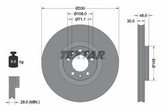 2x Bremsscheibe Vorderachse für CITROËN OPEL PEUGEOT DS C5 AIRCROSS X ASTRA L