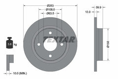 2x Bremsscheibe Hinterachse für FORD FIESTA VII Van