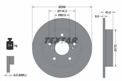 2x Bremsscheibe Hinterachse für SUZUKI SWIFT IV