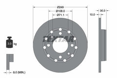 2x Bremsscheibe Hinterachse für CITROËN OPEL PEUGEOT DS C4 X III CORSA F MOKKA