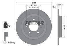 2x Bremsscheibe Hinterachse für HYUNDAI KIA KONA SONATA VIII NIRO II