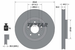 2x Bremsscheibe Vorderachse für HYUNDAI KIA KONA SANTA FE IV V SORENTO