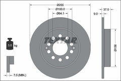 2x Bremsscheibe Hinterachse für MG ZS SUV