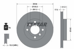 2x Bremsscheibe Vorderachse für DACIA SPRING
