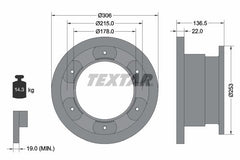 2x Bremsscheibe Hinterachse für IVECO DAILY III Kasten Pritsche/Fahrgestell