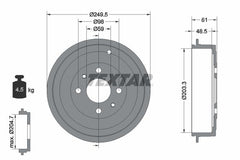 2x Bremstrommel Hinterachse für ALFA ROMEO FIAT LANCIA 145 146 500 BRAVA BRAVO