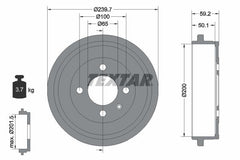 2x Bremstrommel Hinterachse für SEAT SKODA VW AROSA CORDOBA Vario IBIZA II Mii