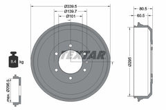 2x Bremstrommel Hinterachse für ISUZU D-MAX I Pritsche/Fahrgestell
