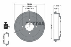 2x Bremstrommel Hinterachse für KIA PICANTO II