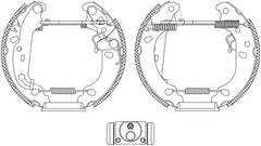 Bremsbackensatz Hinterachse für FORD FIESTA IV KA Van