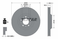 2x Bremsscheibe Vorderachse für CITROËN PEUGEOT C5 III Break C6 407 SW Coupe 607