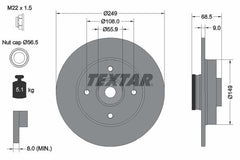 2x Bremsscheibe Hinterachse für CITROËN PEUGEOT C4 I Coupe Stufenheck