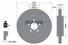 2x Bremsscheibe Hinterachse für VOLVO S60 I V70 II