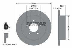 2x Bremsscheibe Hinterachse für JEEP CHEROKEE WRANGLER II
