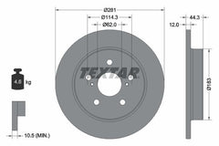 2x Bremsscheibe Hinterachse für TOYOTA LEXUS CAMRY C-HR COROLLA CROSS PRIUS RAV