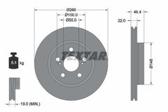 2x Bremsscheibe Vorderachse für TOYOTA YARIS